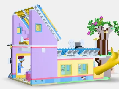LEGO Friends Dog Rescue Centre 41727 Low-poly 3D model
