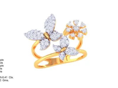 Women Ring MTL 3dm STL OBJ FBX Details 3D print model 109