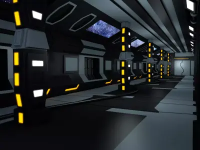 Sci Fi Interior 3D model 67