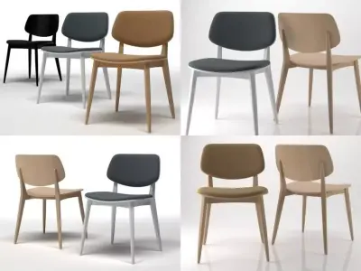 Chair modern dining 3D model