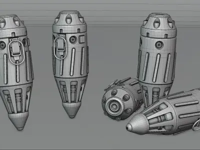 Sci-Fi Grenade 3D model
