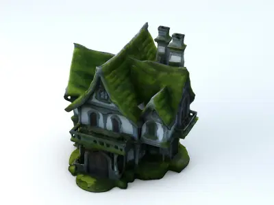 Fantasy Forest House 6 Low-poly 3D model