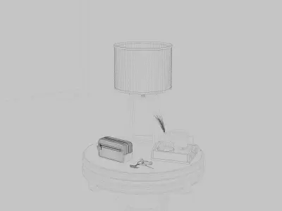 EVE side table Lamp Low-poly 3D model