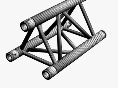 Triangular Truss Straight Segment 71 3D model