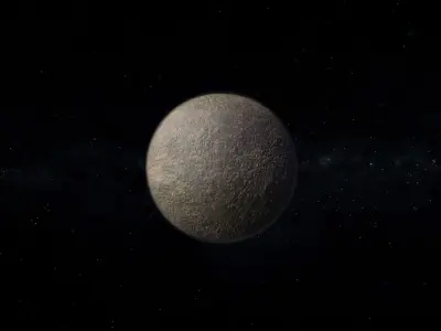 Dwarf Alien Planet or Moon 02 Low-poly 3D model
