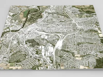 Cityscape  Kassel Germany 3D model