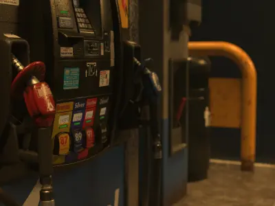 Gas Station 3D model