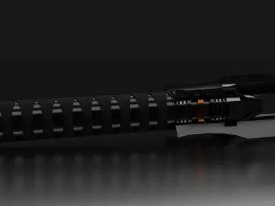 Lightsaber with guard 3D model