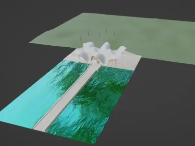 Architectural building Free 3D model