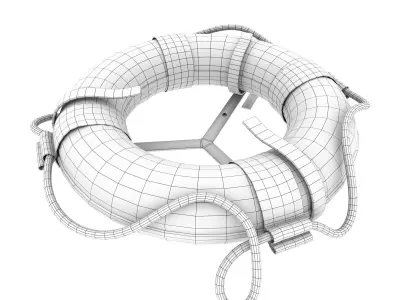 Life Preserver Ring Low-poly 3D model