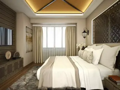 Ethnic Bedroom 3D model