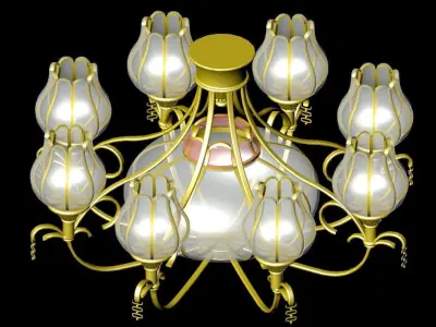 Hall chandelier 3D model