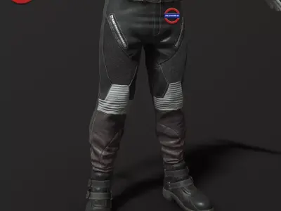 Sci fi pants v1 game ready Low-poly 3D model