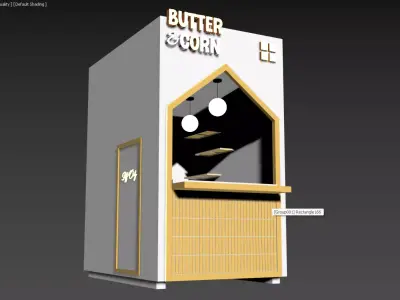 Modern Food Kiosk or Exhibition Stall  3D model