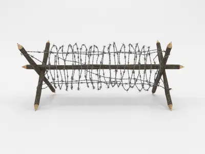 Barb Wire Obstacle 3D model