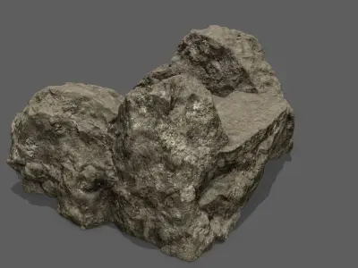 Rock  Stairs Low-poly 3D model