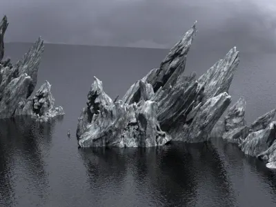 Sharp Ocean Rock Collection 1 3D model