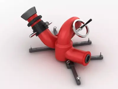 Stationary Fire Hose Spray Nozzle 3D model
