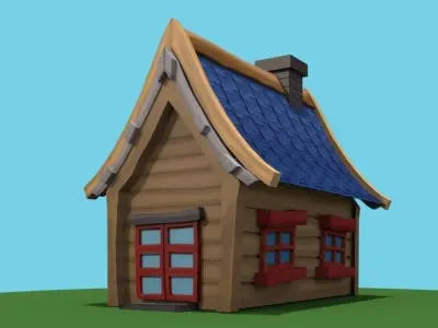 Cartoon Cottage 3D model