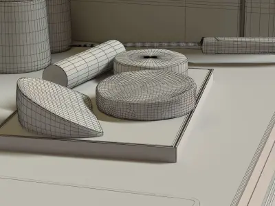 Cheese Board  Low-poly 3D model