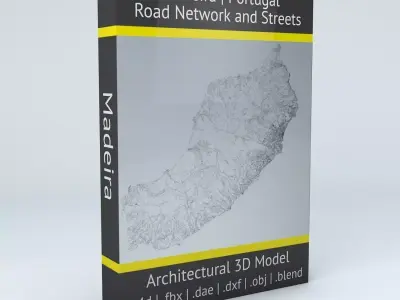 Madeira Road Network and Streets 3D model