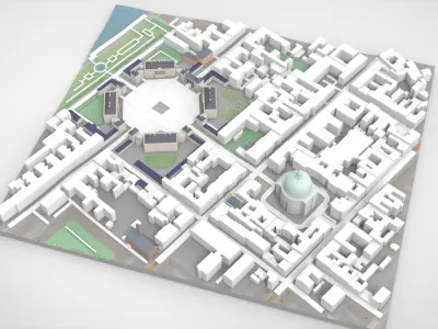 The Royal Palace Amalienborg Copenhagen Denmark 3D model