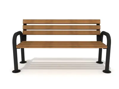  Outdoor Bench 02 3D model