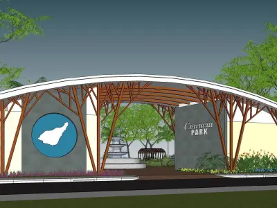 Sketchup 1004 - Park 3D model