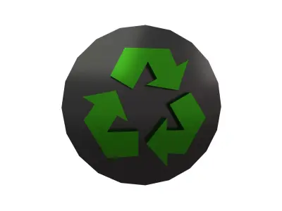 Recycle Symbols v4 008 Low-poly 3D model