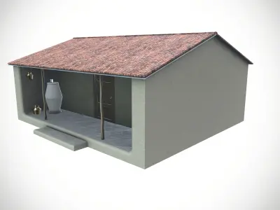 Mud Village House Low-poly 3D model