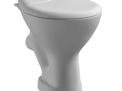 Floor Mount oval shape EWC toilet 3D model Modeled in 3ds max 3D model