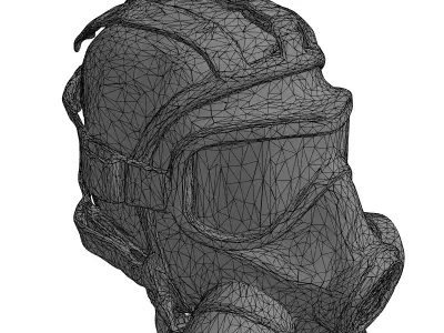 Realistic Military Gas Mask Respirator Low-poly 3D model