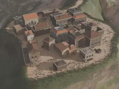 Mountain Village Settlement 3D model