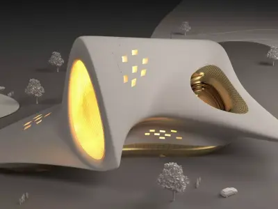 organic building 3D model purchase