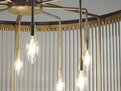 1920S ESSEX CRYSTAL ROD CHANDELIER 36 3D model