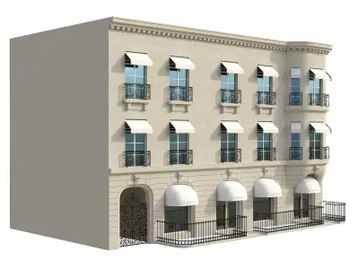 Paris Shop Store Boutique Low-poly 3D model