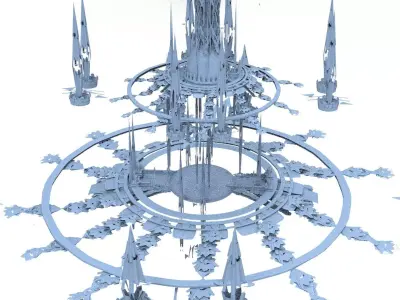 Collossal Grand Sci fi Mega scape towers   3D model