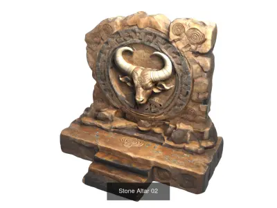 stone altars 32 items 3D Model Pack