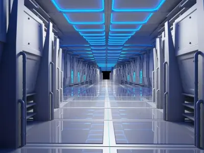 Futuristic Tunnel Animated 3D model