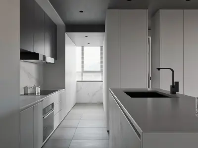 Modern apartment interior design 3d model 3D model