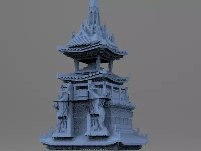 General Warlord Temple 3 3D model