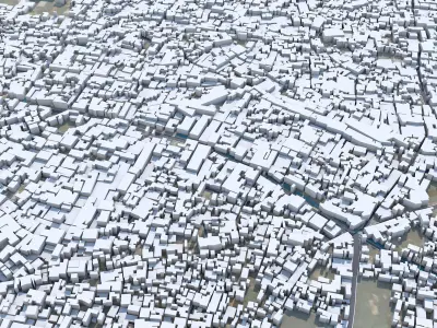 Meerut Uttar Pradesh India 25km Low-poly 3D model