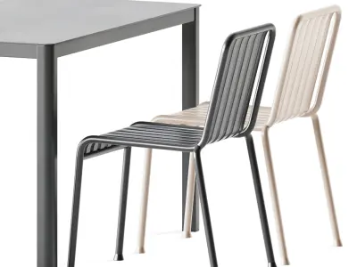 La Table by Arrmet and Palissade Chair by Hay 3D model