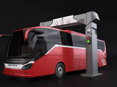 Border X-Ray Truck and Bus Control 3D model