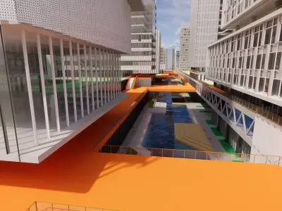 Modern City Block -A7 3D model