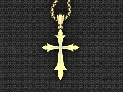 Cross Light Gold 3CP090 3DM STL 3D model