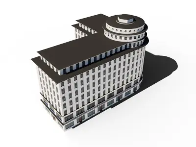 Eastern European Building 002 Low-poly 3D model