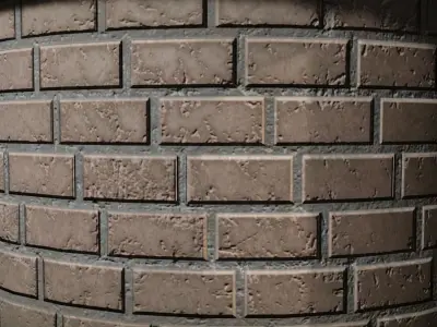 Medieval Brick Water Well Low-poly 3D model