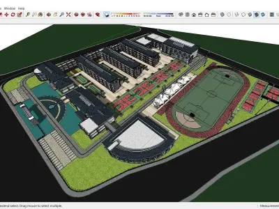 Sketchup School and University K3 3D model