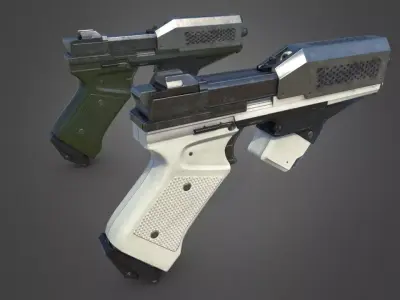 Sci-fi Guns Low-poly 3D model purchase